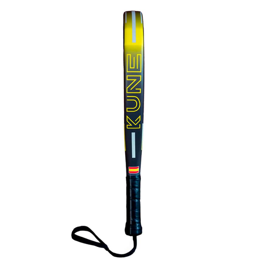 marco lateral de la pala de padel ks24 forma lagrima amarilla